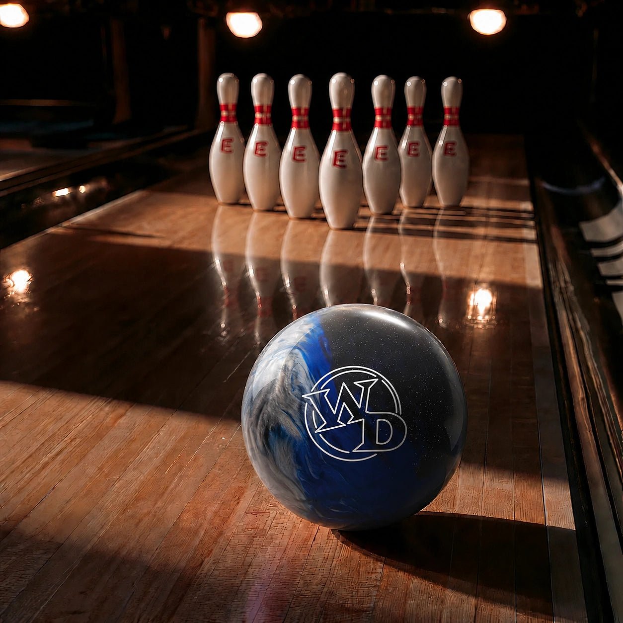 Boule WHITE DOT BLUE/BLACK/SILVER COLUMBIA - Bowling Stars