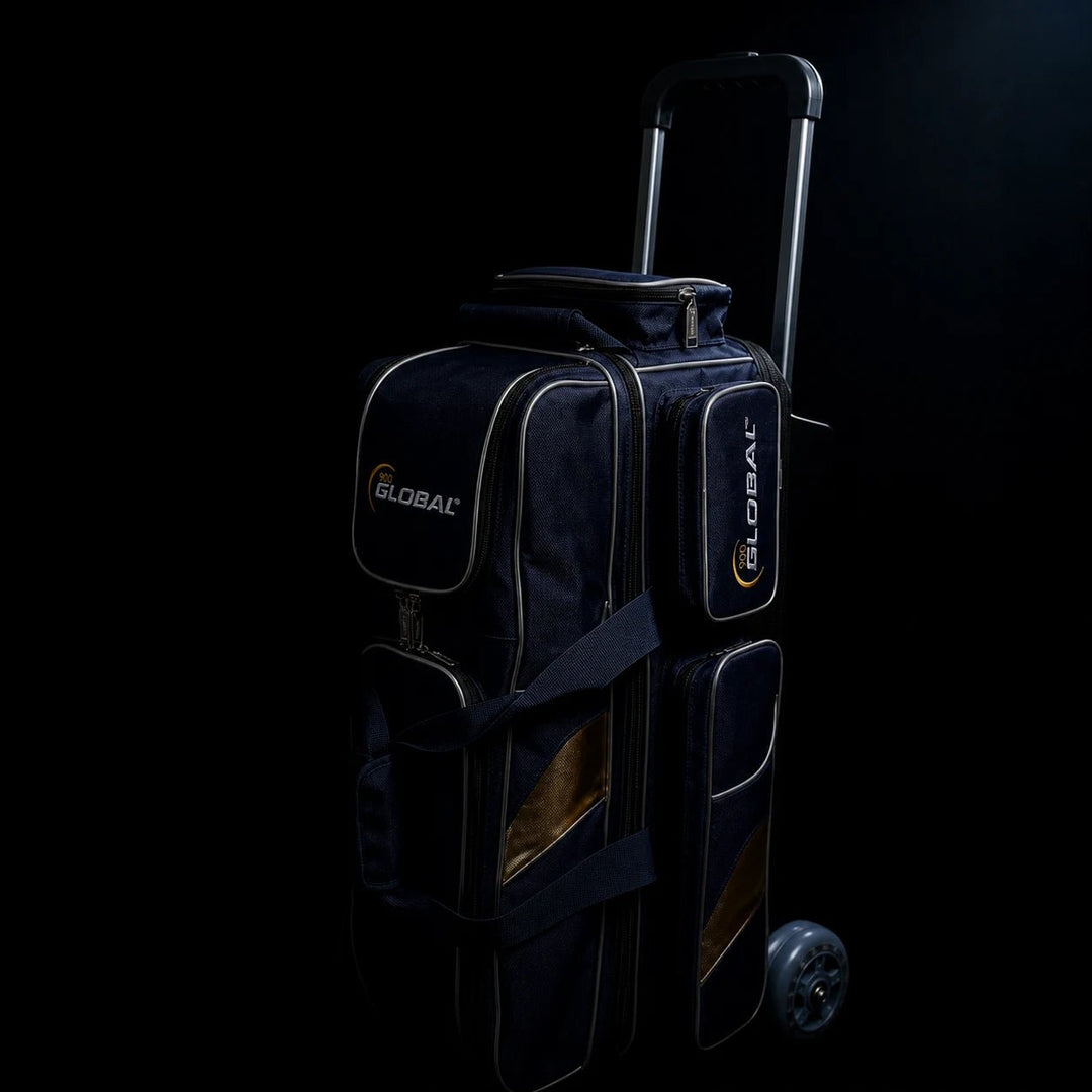 900 GLOBAL 3-BALL DELUXE ROLLER BLUE/GOLD - Bowling Stars