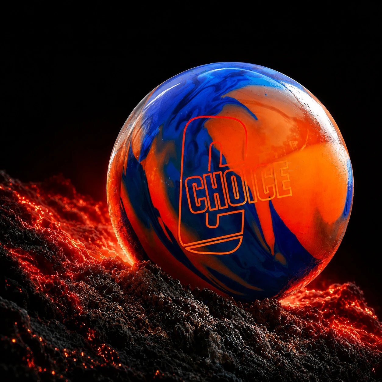 Boule EBONITE CHOICE SOLID - BLUE/DARK BLUE/ORANGE - Bowling Stars