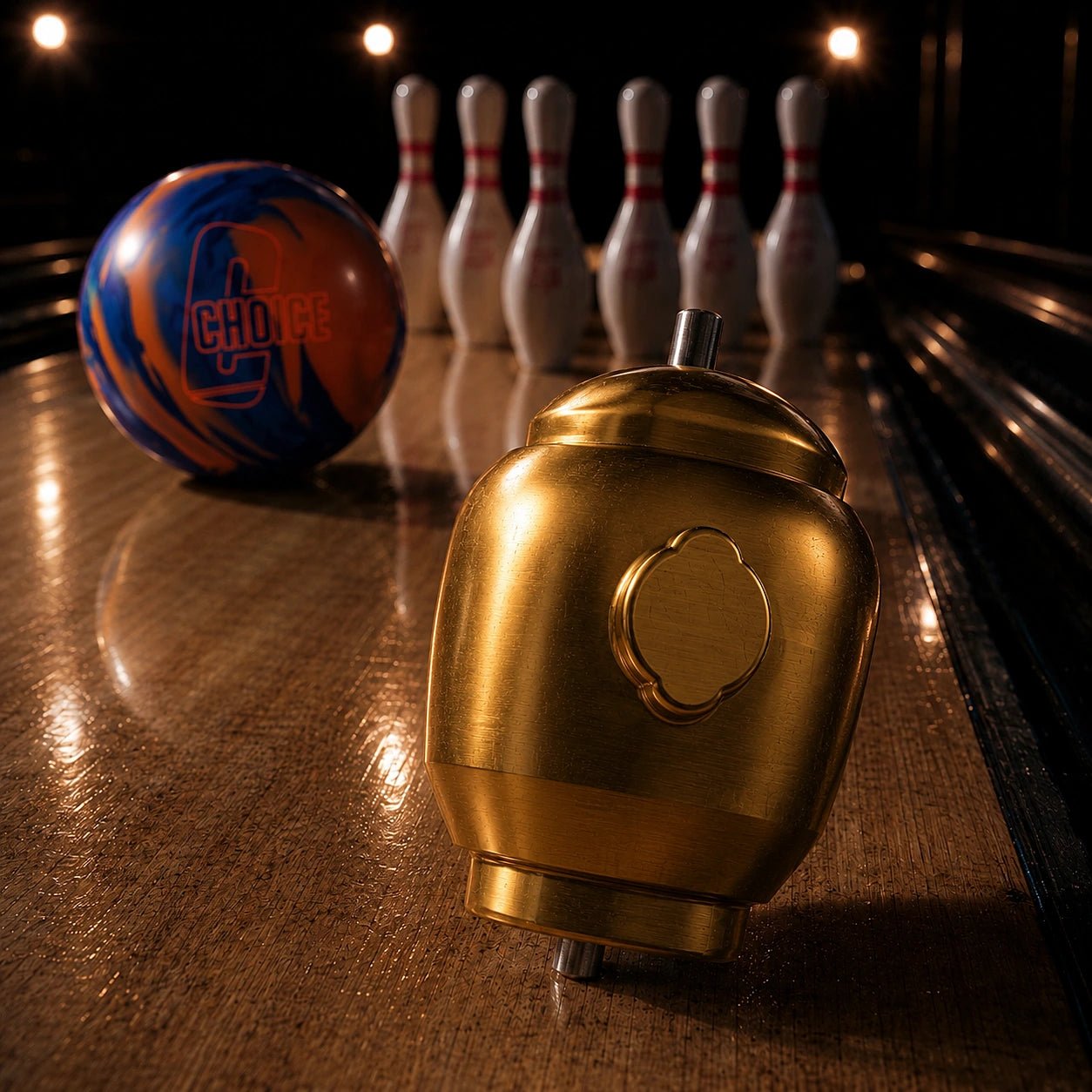 Boule EBONITE CHOICE SOLID - BLUE/DARK BLUE/ORANGE - Bowling Stars
