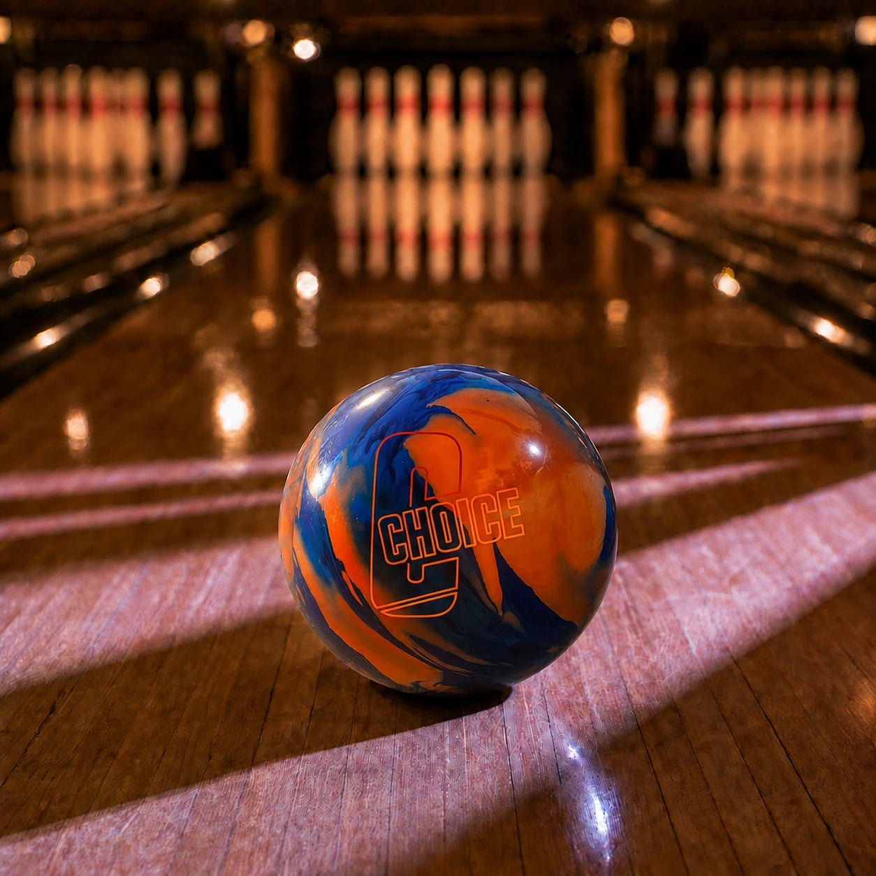 Boule EBONITE CHOICE SOLID - BLUE/DARK BLUE/ORANGE - Bowling Stars