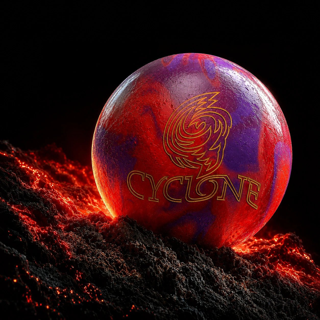 Boule EBONITE CYCLONE - ORANGE/PURPLE/RED 15 LBS - Bowling Stars