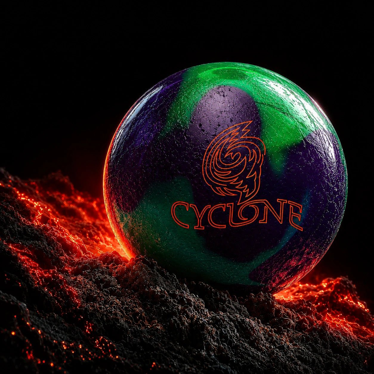 Boule EBONITE CYCLONE - PURPLE/TEAL/LIME - Bowling Stars