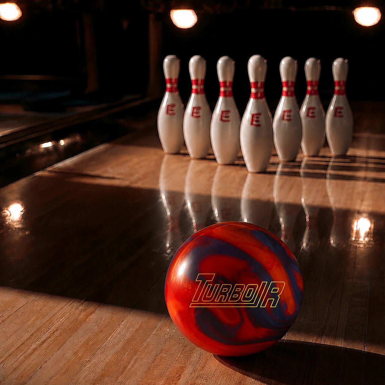 Boule EBONITE TURBO/R - ORANGE/BLUE PEARL - Bowling Stars