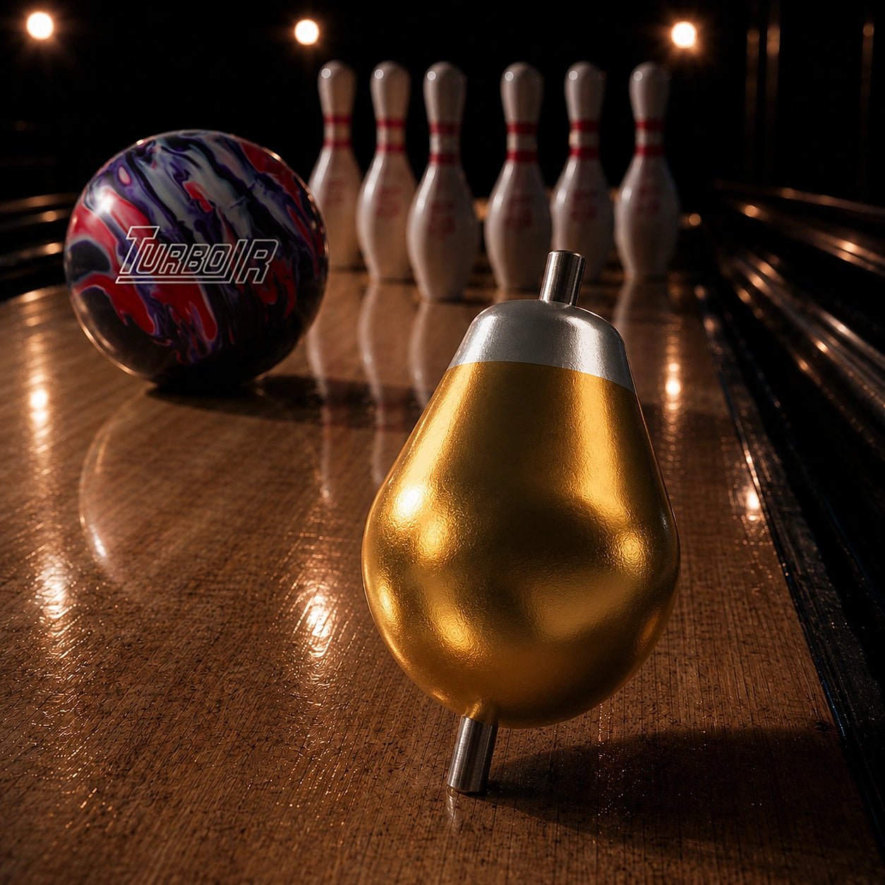 Boule EBONITE TURBO/R - ORANGE/BLUE PEARL - Bowling Stars