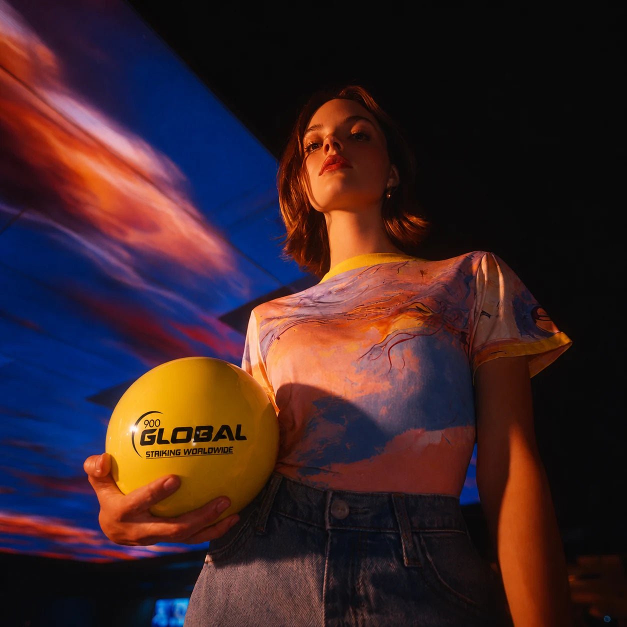 Boule HONEY BADGER YELLOW POLY - Bowling Stars