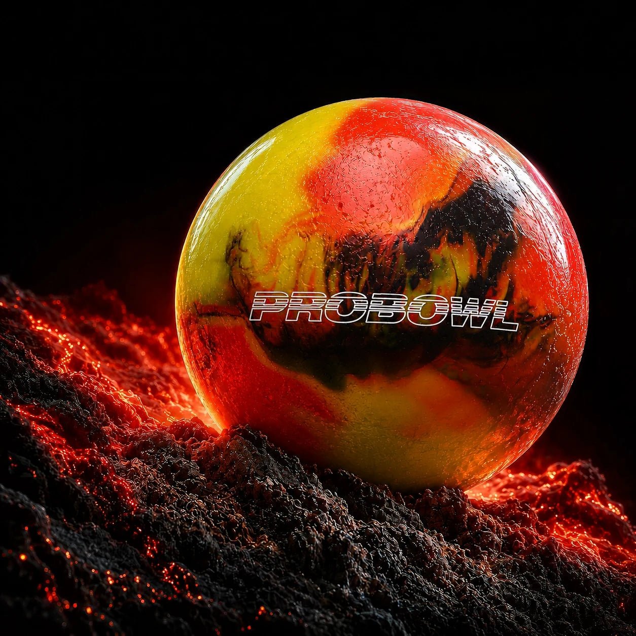 Boule PROBOWL - BLACK/YELLOW/ORANGE - Bowling Stars