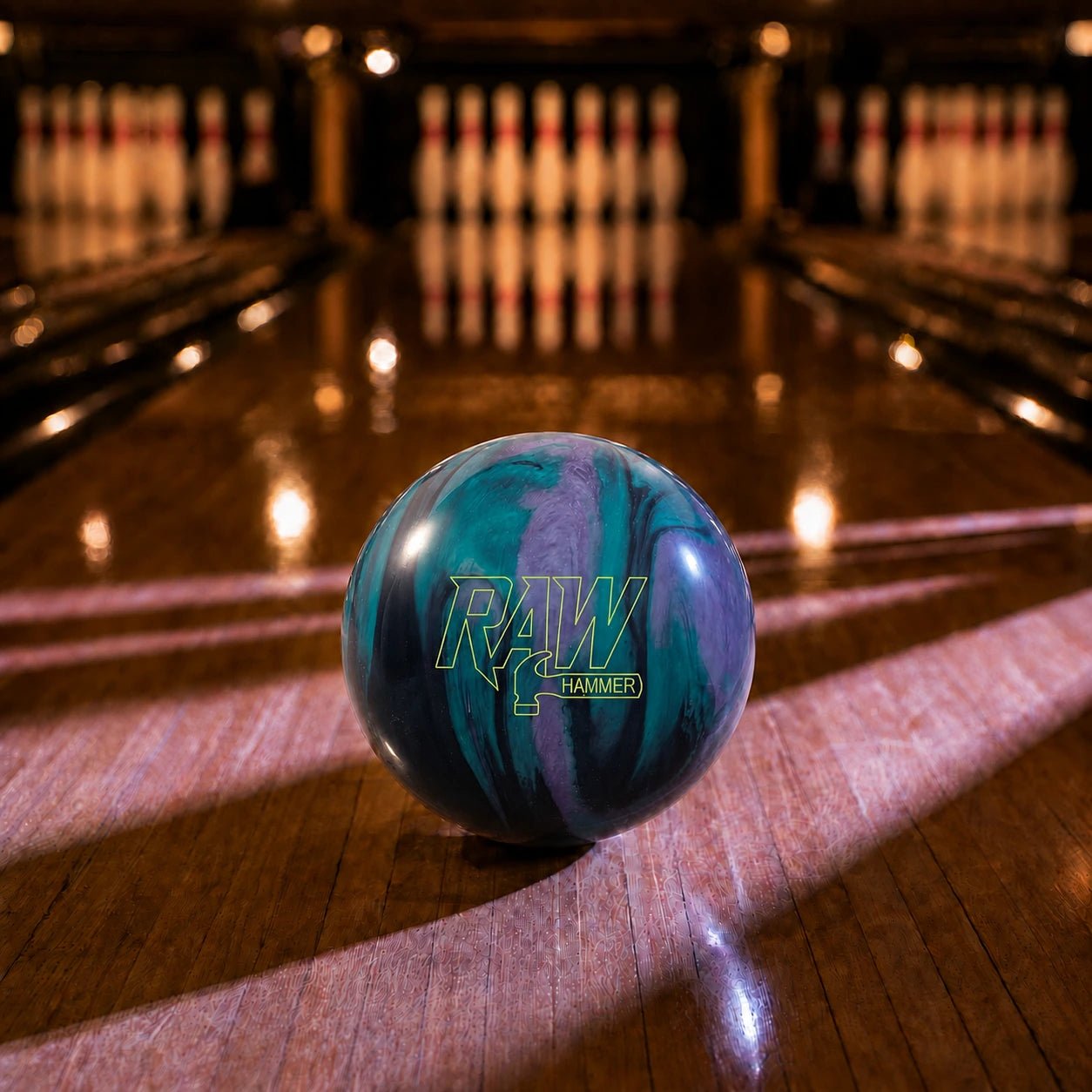 Boule RAW Black/Purple/Teal - Bowling Stars