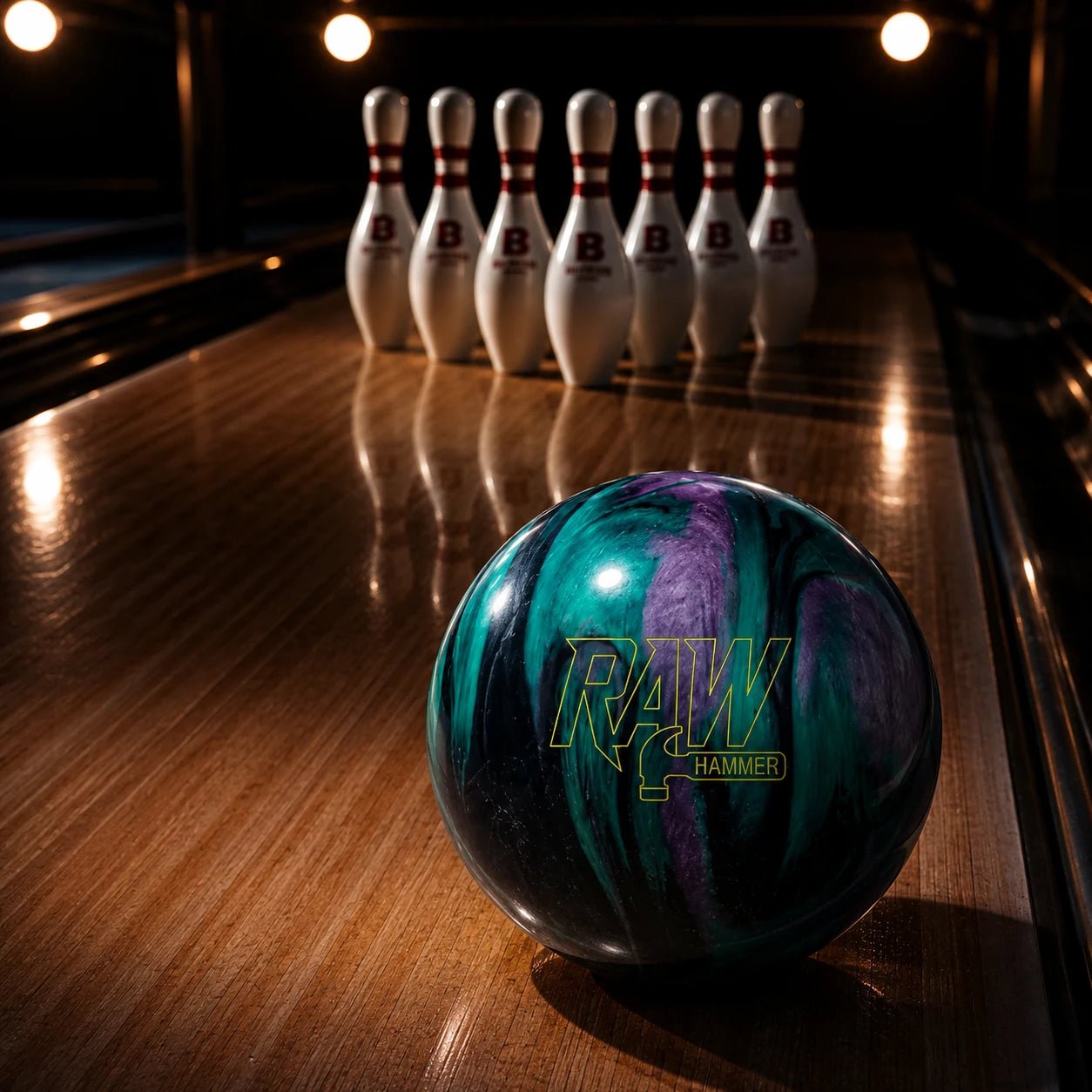 Boule RAW Black/Purple/Teal - Bowling Stars