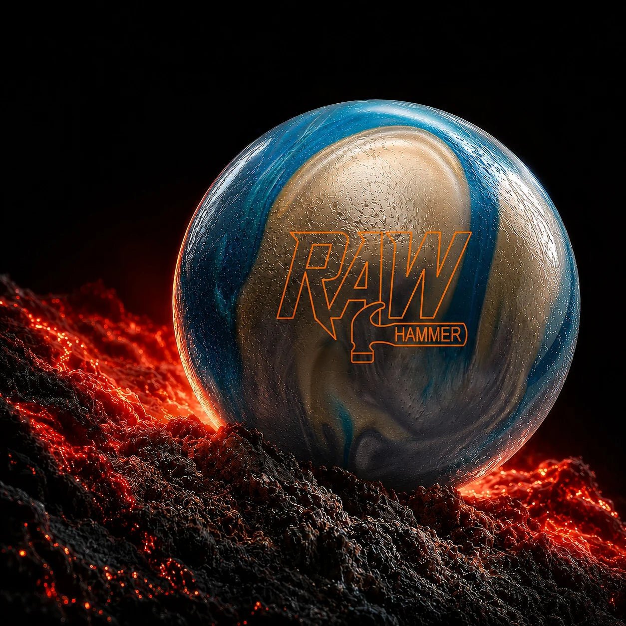 Boule RAW BLUE/SILVER/WHITE HAMMER - Bowling Stars