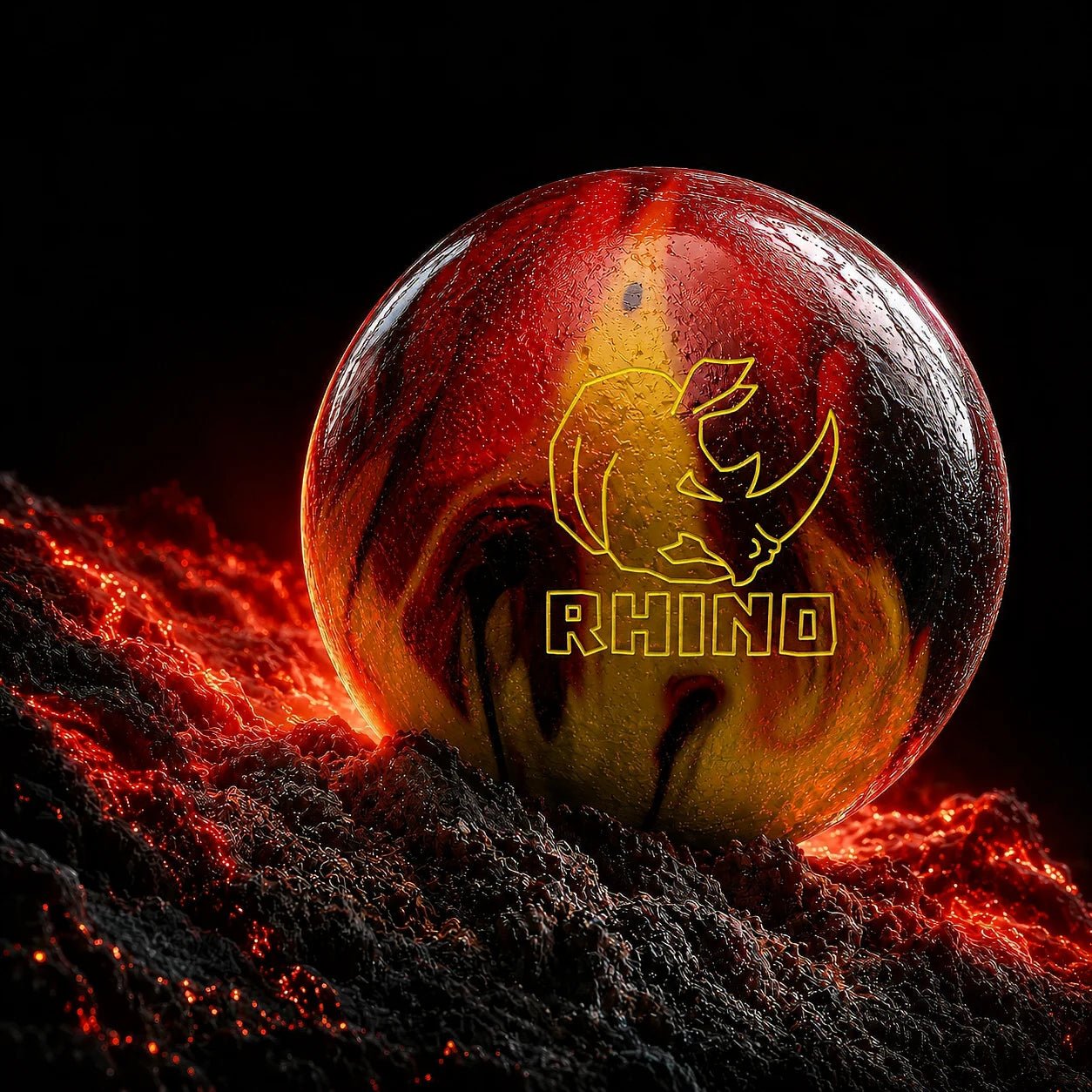 Boule Rhino Rouge / Noir / Or Nacré - Bowling Stars