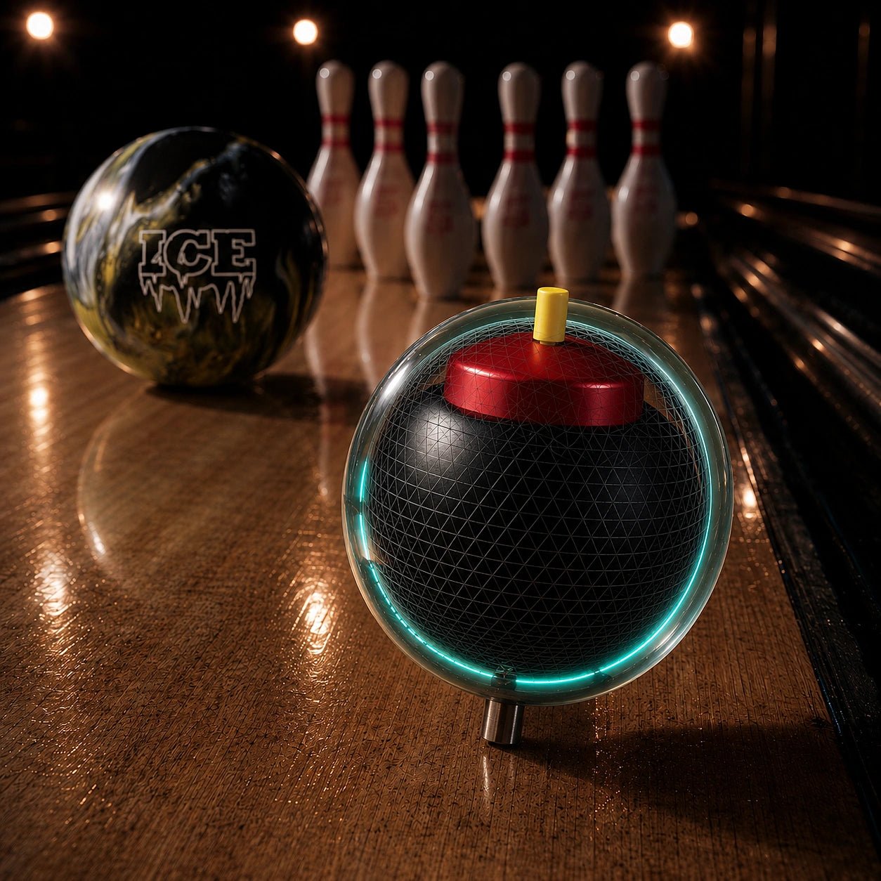 Boule STORM ICE BLACK/WHITE/GOLD - Bowling Stars
