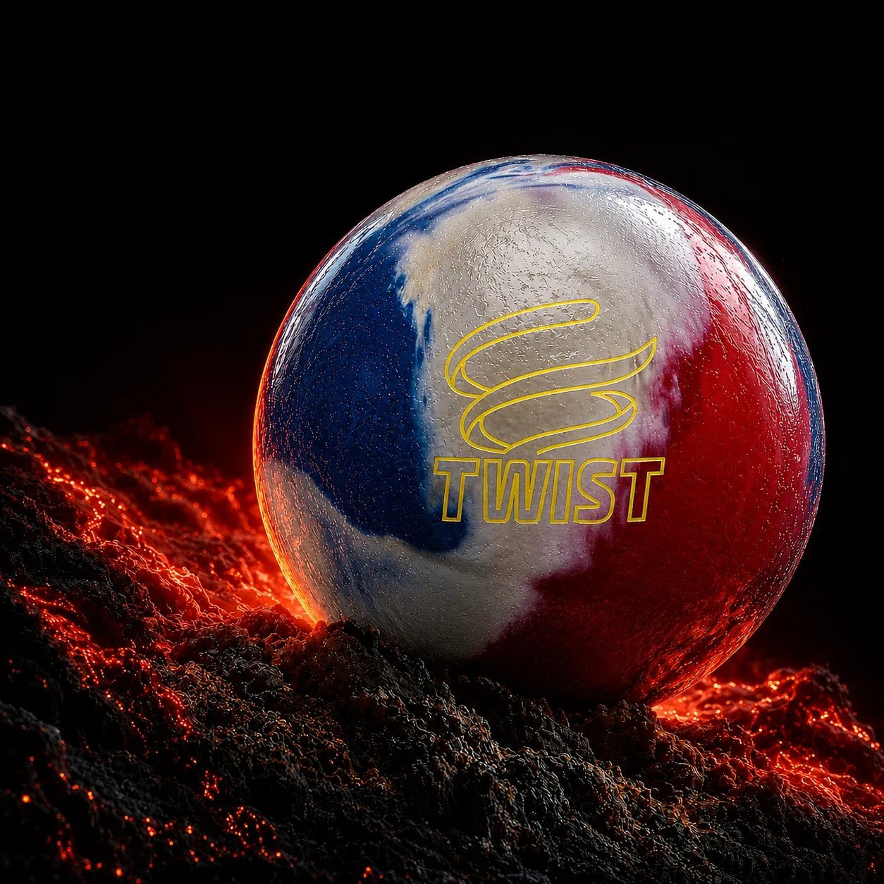 Boule Twist Rouge / Blanc / Bleu - Bowling Stars