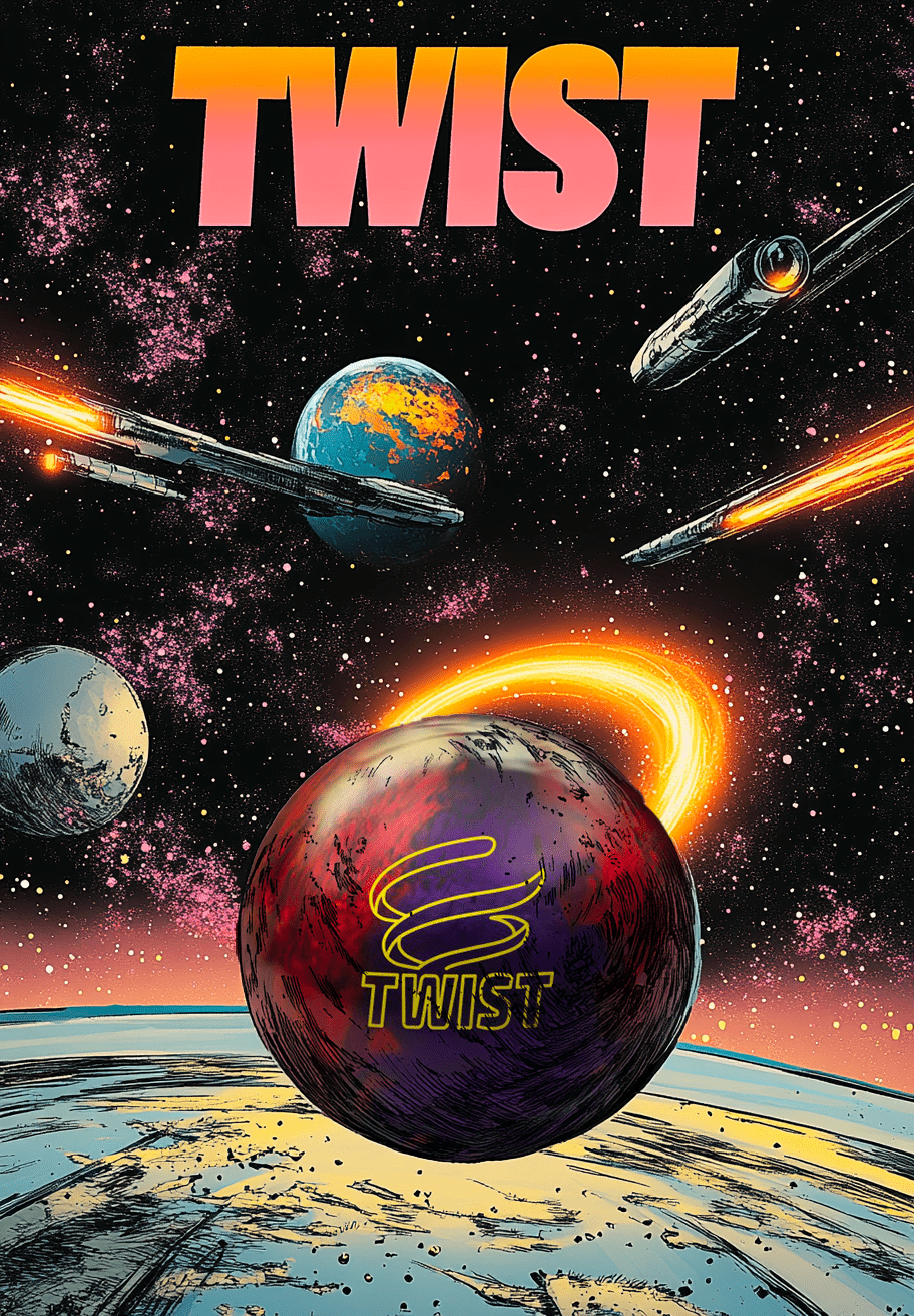 Boule TWIST ROUGE / VIOLET - Bowling Stars