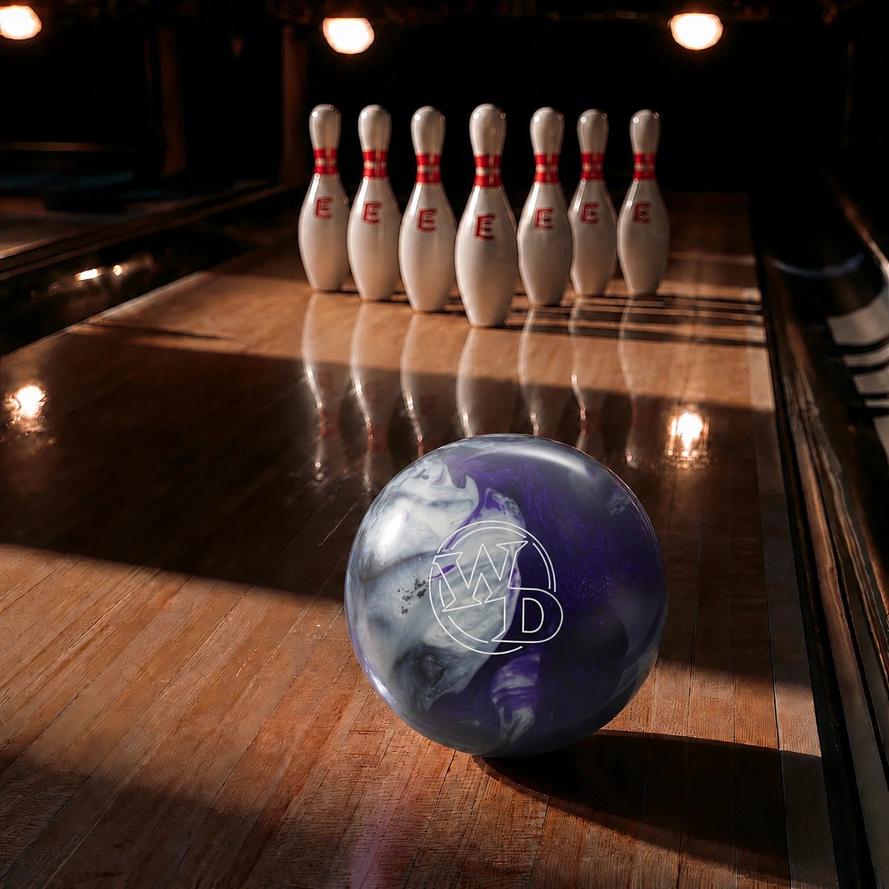 Boule WHITE DOT BLACK/PURPLE/SILVER COLUMBIA - Bowling Stars
