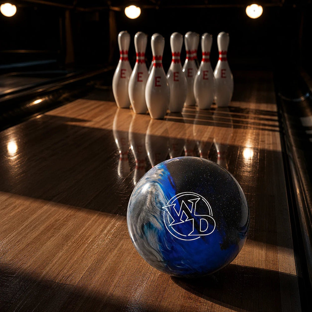 Boule WHITE DOT BLUE/BLACK/SILVER COLUMBIA - Bowling Stars