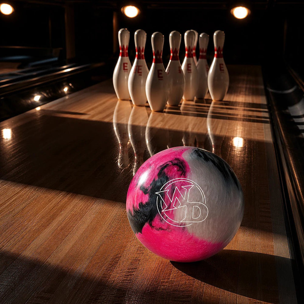 Boule WHITE DOT WILD ORCHID - Bowling Stars