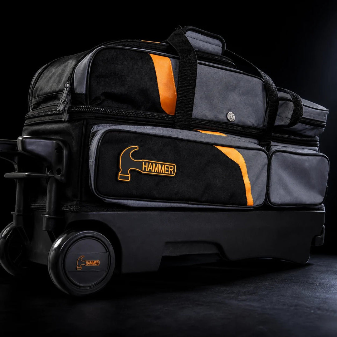 DELUXE TRIPLE ROLLER ORANGE/BLANC - Bowling Stars