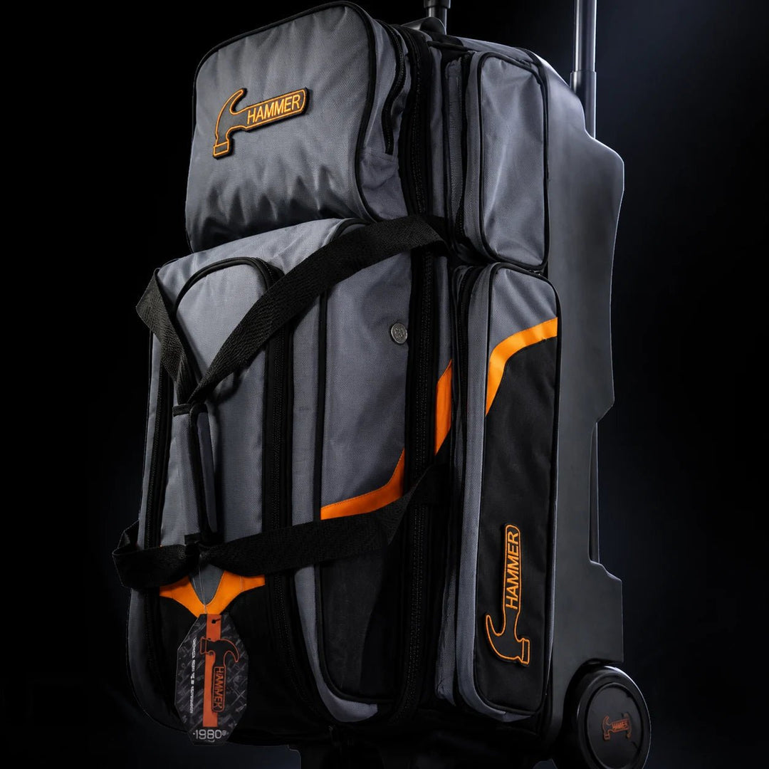 DELUXE TRIPLE ROLLER ORANGE/BLANC - Bowling Stars