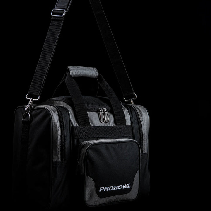 PROBOWL SINGLE BAG DELUXE BLACK/SILVER - Bowling Stars