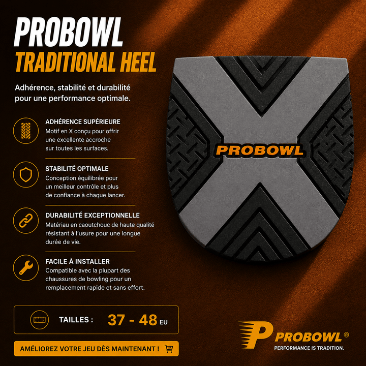PROBOWL Traditional Heel - Tailles 37-48 EU - Bowling Stars